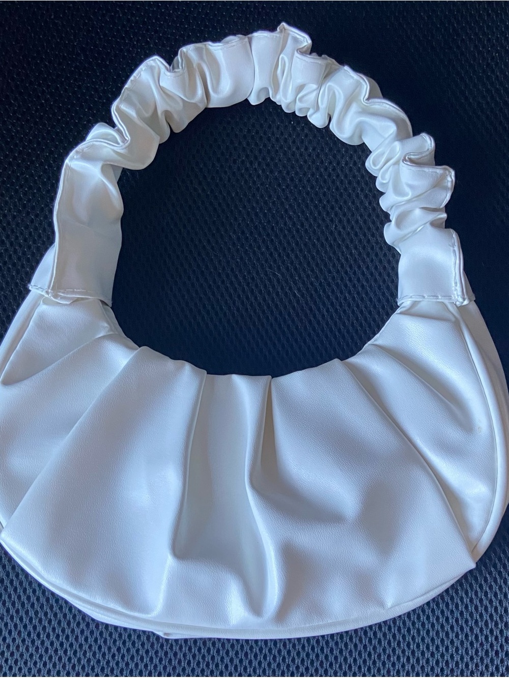 White Ruched Mini Purse - Picture 3 of 6